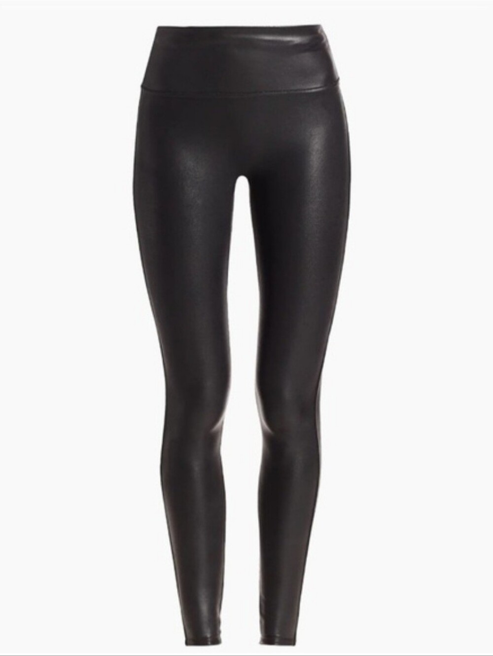 SPANX High-Waist Black Faux Leather Leggings - Sleek Women’s Pants